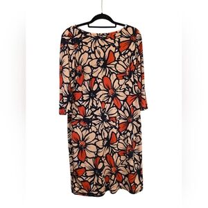 TAYLOR‎ FOR A PEA IN THE POD Maternity Floral 3/4 Sleeve Stretch Shift Dress M